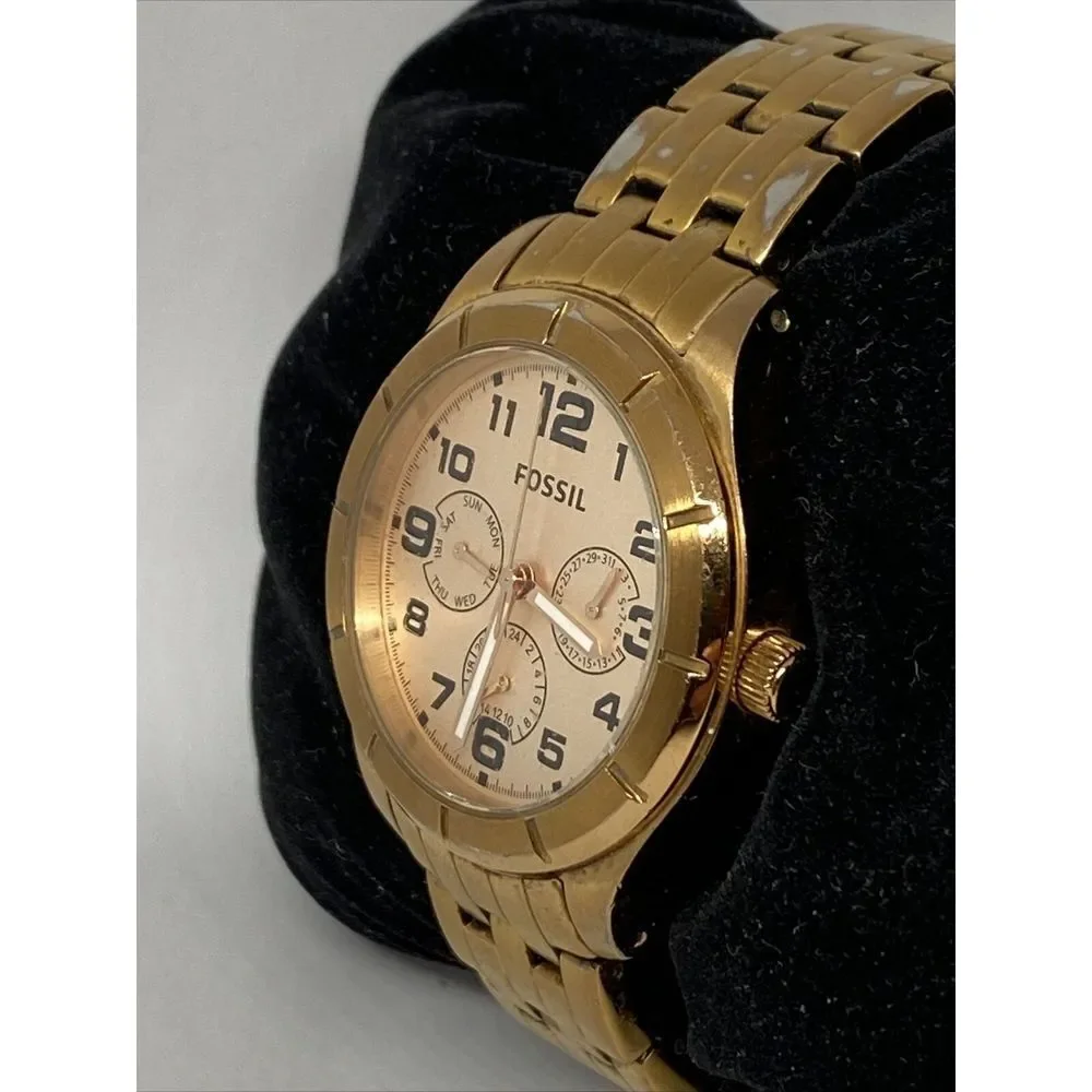 Fossil Classic BQ1411 Women's Rose Gold Stainless Steel Analog Dial Watch JK533